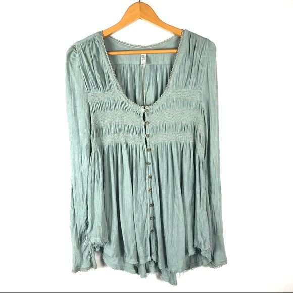 Crinkle Peasant Blouse | Poshmark